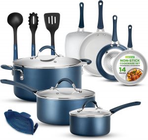 NutriChef Stackable Pots and Pans S...