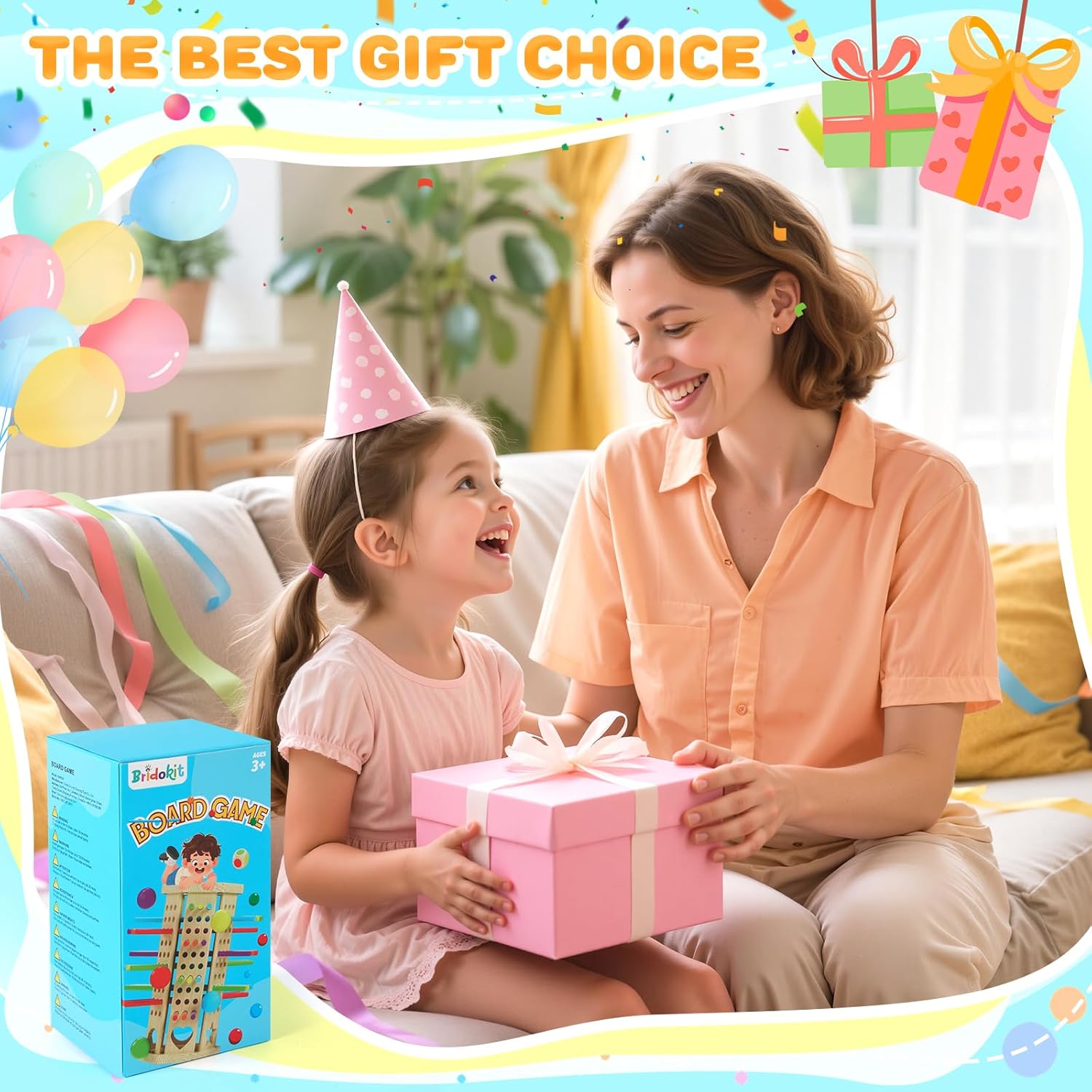 Montessori Toys Wooden Board Games Kids with 42 Colorful Wooden Sticks and Dice, Math Educational Toy Gifts for 3 4 5 6 Year Olds, Family Outdoor Travel Games Toy for Kids - Image 7