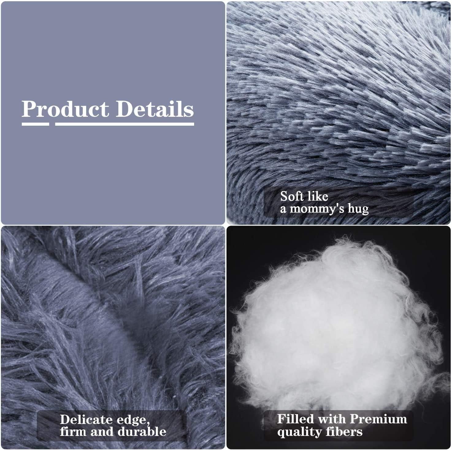 Mirkoo Calming Dog Bed, Faux Fur Pet Bed Self-Warming Donut Cuddler, Comfortable Round Plush Dog Beds for Dogs and Cats - Image 2