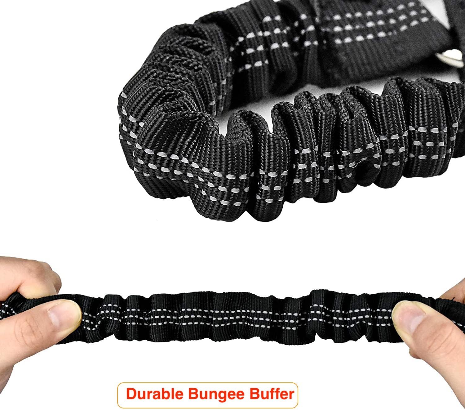 Dog Car Headrest Seat Belt 2 Pack for Pet Dogs Safety Harness Travel Accessories in UK, with Adjustable Heavy Duty Nylon and Anti Shock Elastic Bungee Buffer - Image 3