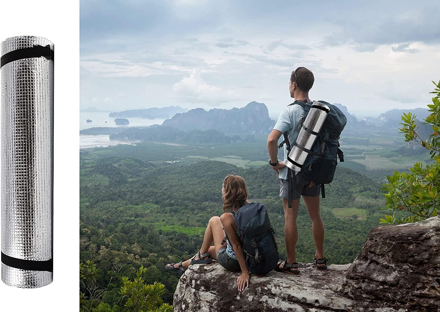 ADEPTNA Heavy Duty Waterproof Roll Up Foil Camping Hiking Mountaineering Picnic Exercises Mat Eva Foam Sleeping Mattress Thermal Insulated – It Keeps Cold And Dampness Away - Image 4