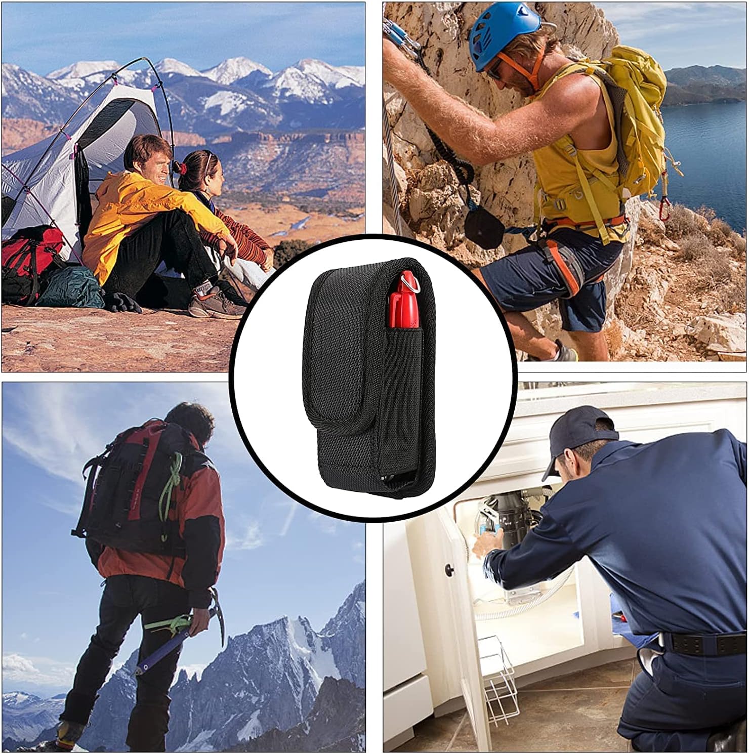 Multitool Sheath,Multitool Sheath for Belt, EDC Pouch for Pens, Flashlights, Folding Knives, 5" Tactical Organizer for Multitools, Pocket Knife Holder, Tool Belt Pouch, Unusual Gifts for Men Dad Him - Image 5