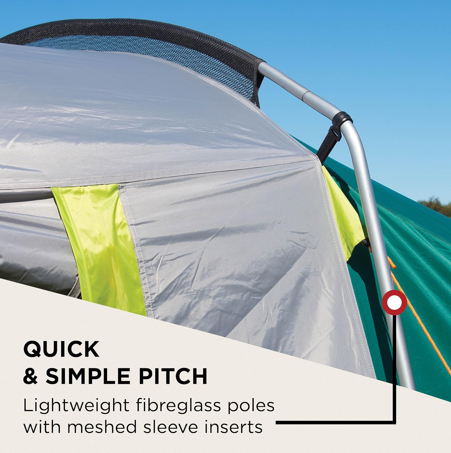 Coleman Oak Canyon 4 BlackOut Tent | 4 Man Family Tunnel Tent with 2 Special Darkened Bedrooms and Living area | 4 Person Camping Tent | 4500mm Waterproof | Sewn-in Groundsheet - Image 7