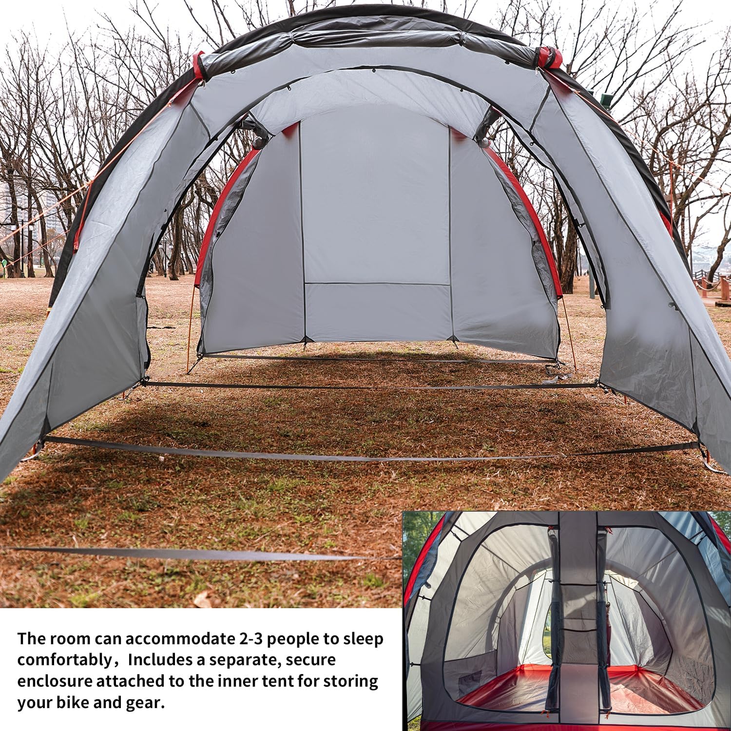 2-Person Camping Tent, Waterproof, Instant Family Tent, Lightweight, for Backpacking, Hiking, Easy Setup - Image 6