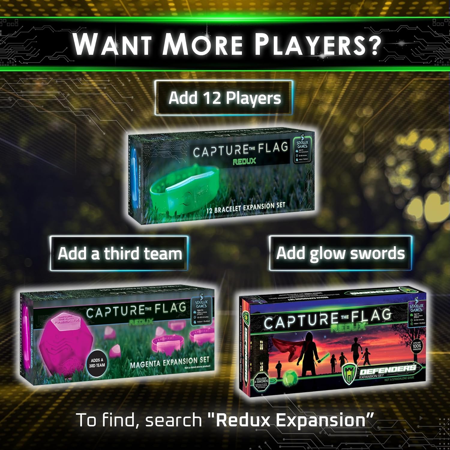 Redux: The Original Glow in The Dark Capture the Flag Game | Ages 8+ | Outdoor Games for Kids and Teens | Birthday Gift | Party Games for Kids 8-12+ | Alternative to Laser Tag Guns and Flag Football - Image 6