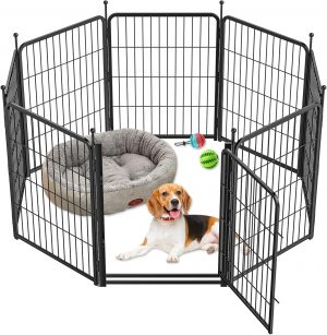 8 Panel Dog Pen, High 80cm Puppy Pl...