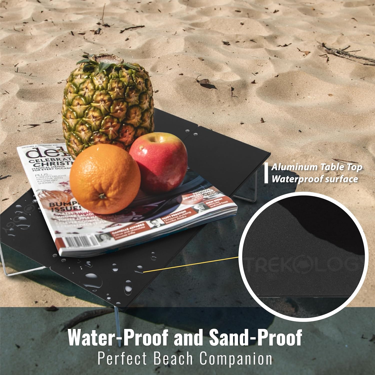 TREKOLOGY TALU Mini Camping Table – Compact, Portable, Folding Camp Table for Hiking, Backpacking, Beach, and Outdoor Use (Black) - Image 6