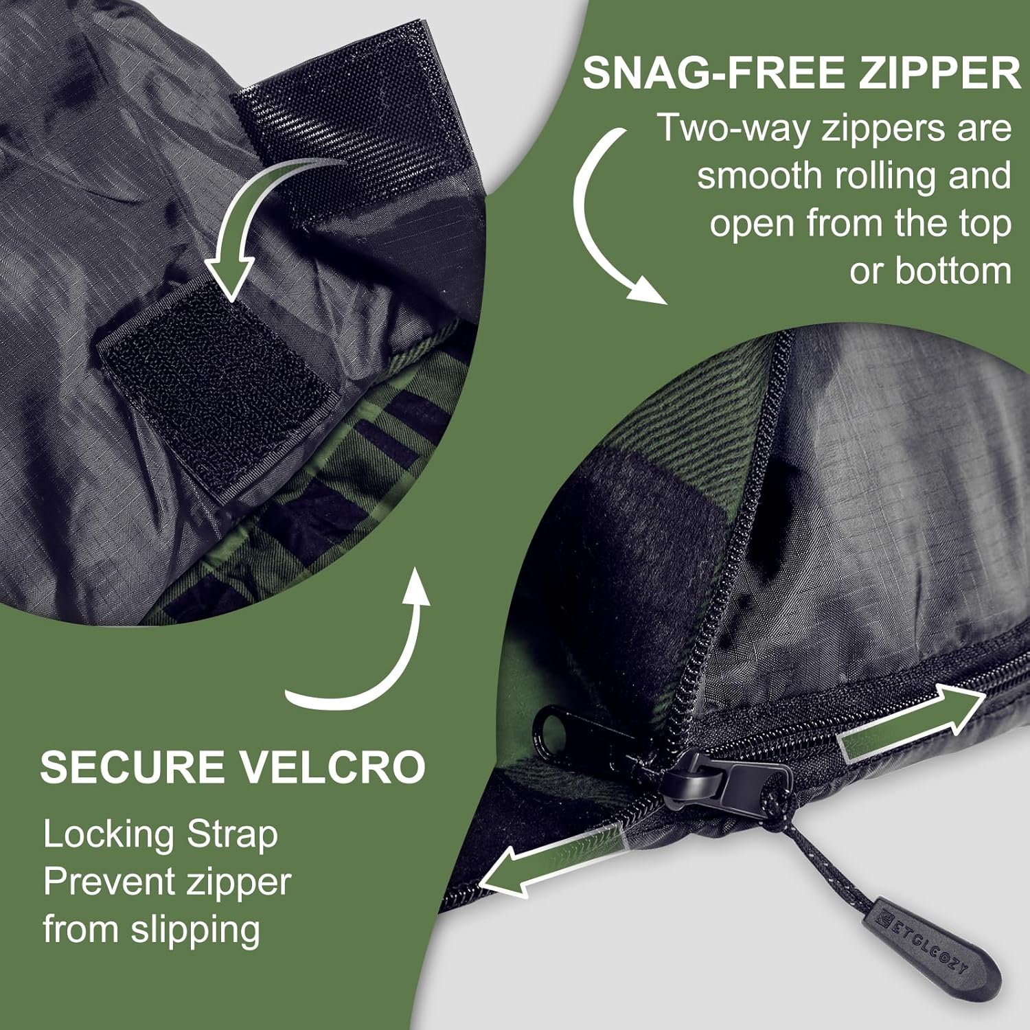 Double Sleeping Bag for Adults Camping, XL Queen Size 2 Person Cotton Flannel Sleeping Bags for All Season Hiking Backpacking, Lightweight Waterproof for Cold Weather & Warm - Image 4