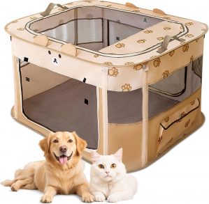 ALLSOPETS Cat Playpen for Dog, Fold...