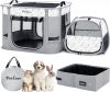 Portable Cat Playpen 2-in-1 Dog Cre...
