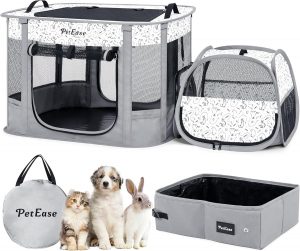 Portable Cat Playpen 2-in-1 Dog Cre...