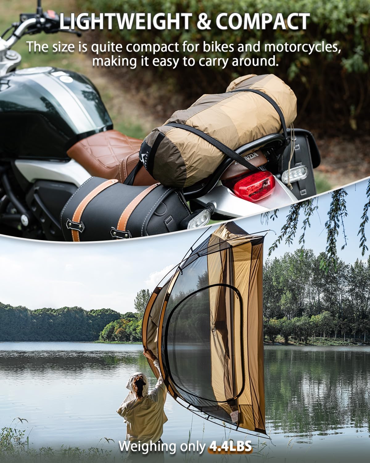 MC TOMOUNT Backpacking Tent Ultralight Nylon 1-2 Person Tent - Image 2