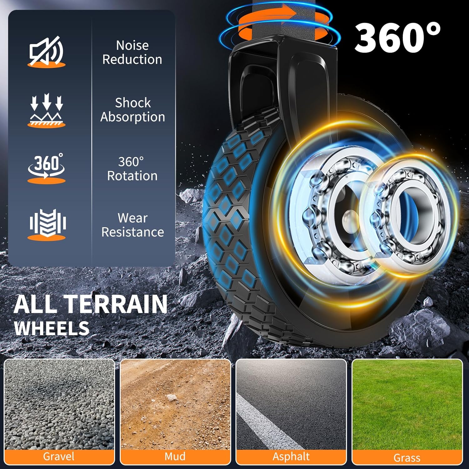 Folding Collapsible Wagon Trolley,Heavy Duty Utility Cart for Christmas Shopping, Gift Hauling & Outdoor Use, 220lbs Capacity with Adjustable Handle,Portable Foldable Cart for Markets, Garden & Beach - Image 7