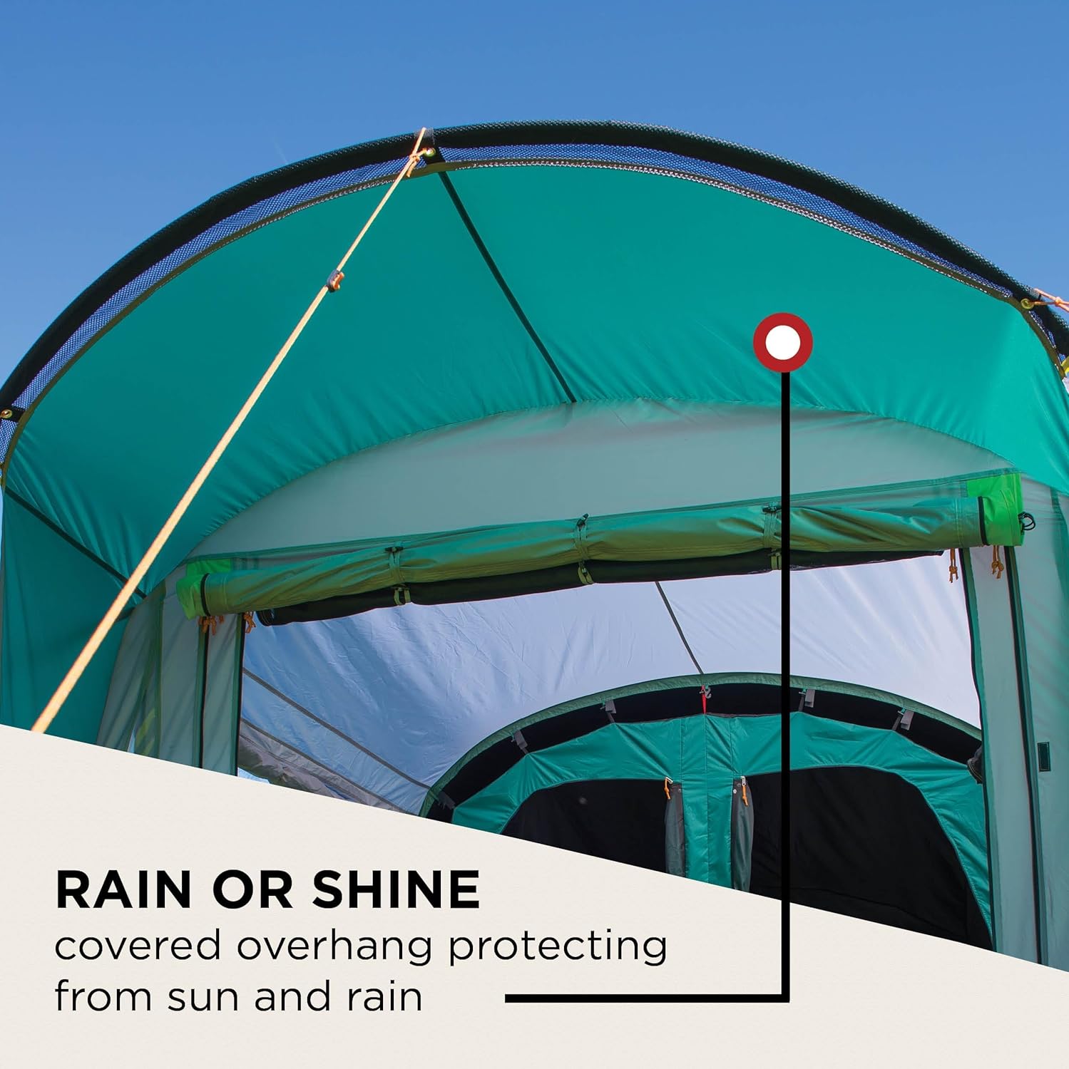 Coleman Oak Canyon 4 BlackOut Tent | 4 Man Family Tunnel Tent with 2 Special Darkened Bedrooms and Living area | 4 Person Camping Tent | 4500mm Waterproof | Sewn-in Groundsheet - Image 3