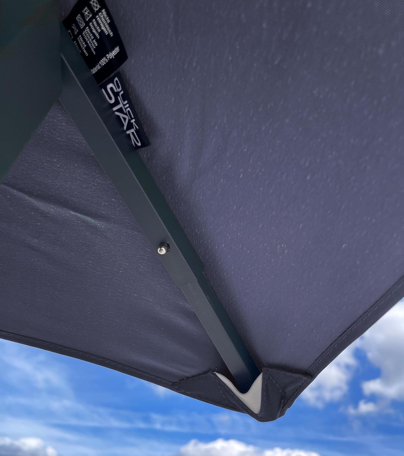 QUICK STAR Replacement Roof for Garden Gazebo 3x3m Gray - Image 5