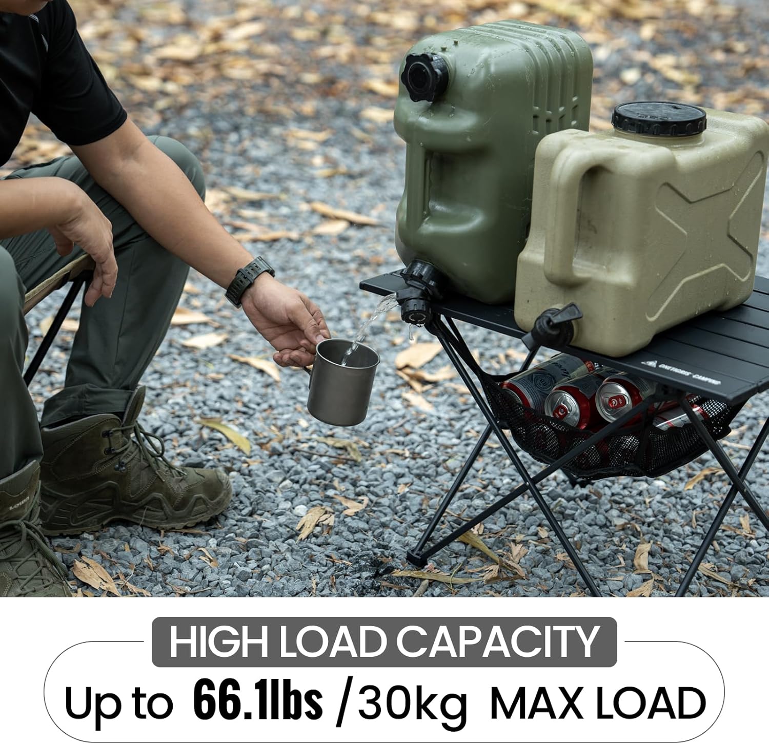 OneTigris SWIFLY Portable Camping Table, Lightweight Folding Beach Table with Storage Net & Carry Bag for Outdoor Cooking, Hiking, Fishing, Picnic, Travel - Image 6