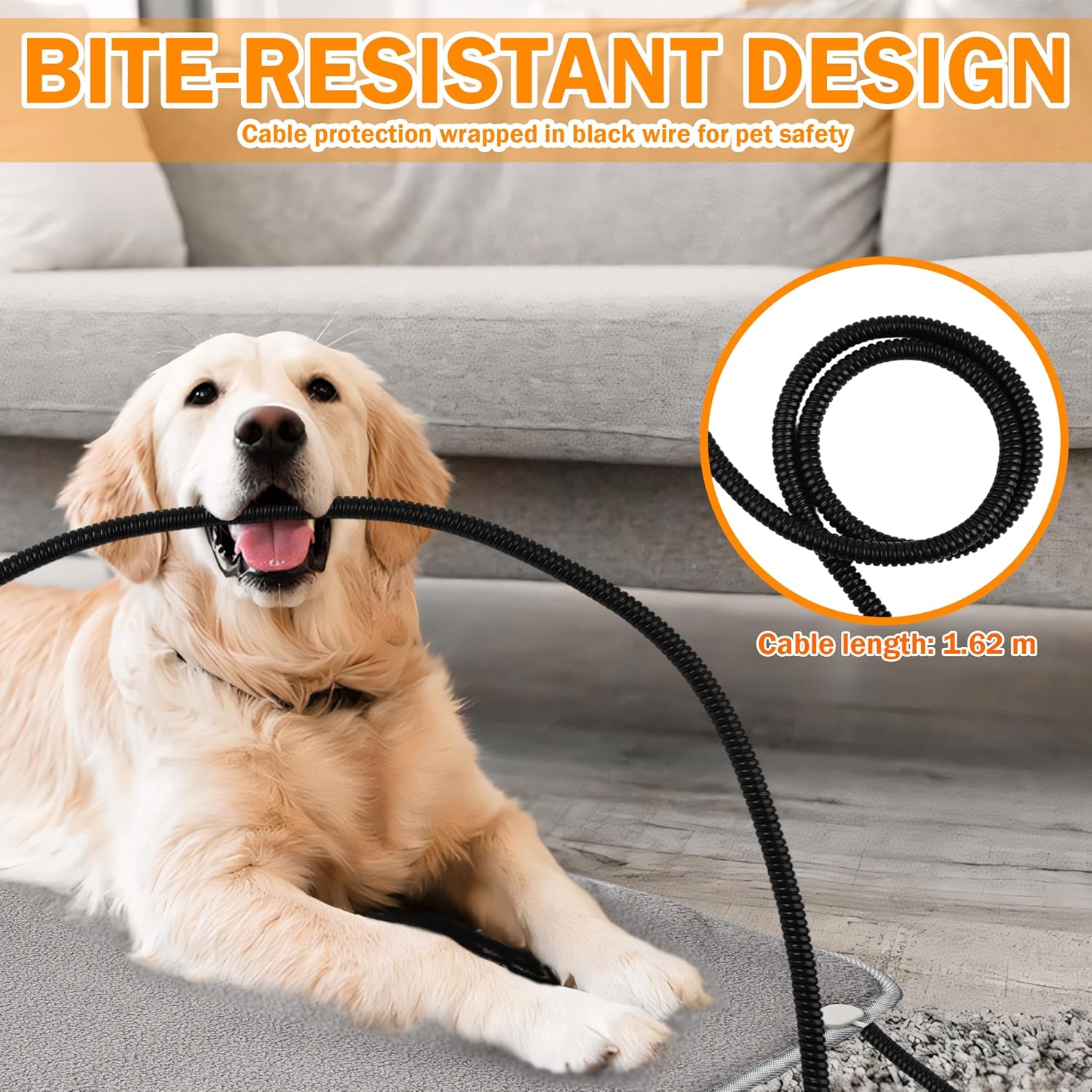 TEOV Pet Heating Pad 60 x 90 cm, with 4 Timing Settings & 20°C-55°C Temperature, Safe Waterproof Heating Pad Pet Indoor Heating Blanket for Cat Dog - Image 4