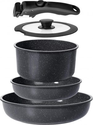 GiPP Pots and Pans Set Non Stick,5P...
