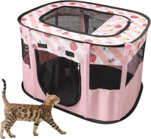 Foldable Pet Playpen, Portable Dog ...