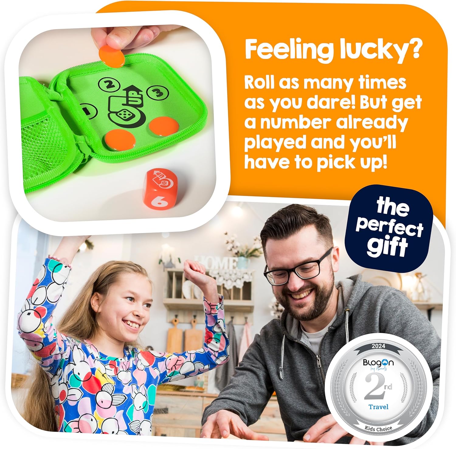 TOMY Games 5 Up - Addictive Travel Game - Fun Family Game for Kids and Adults - 2-4 Player - Push Your Luck Dice Games - For 5+ Year Olds - Family Trips and Birthday Gifts Idea - Image 4