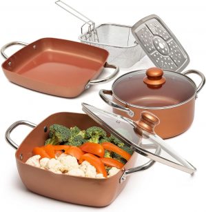 Moss & Stone 7 Pcs Copper Chef...