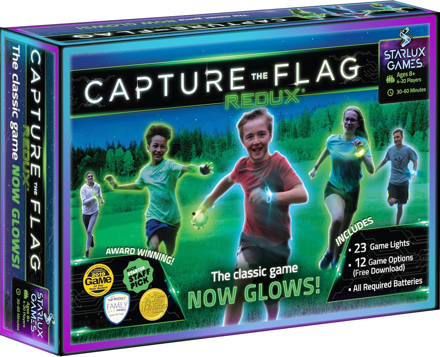 Redux: The Original Glow in The Dark Capture the Flag Game | Ages 8+ | Outdoor Games for Kids and Teens | Birthday Gift | Party Games for Kids 8-12+ | Alternative to Laser Tag Guns and Flag Football