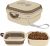 2-in-1 Collapsible Dog Bowl, Portable Dog Bowl for Traveling, Pet Food and Water Feeder – Travel Dog Bowls with Lid for Walking, Traveling, Camping and Hiking (Khaki)