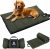 OneTigris Dog Bed Travel Large, Portable Dog Bed Camping for Washable Durable Oxford Portable Sleeping Mats for Car Crate Sofa also For Indoor Outdoor Camping Travel Green (M)