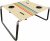 Neso Portable Beach Table with Cup Holders, Cell Phone Pockets, Lightweight for Picnics and Parks (Rainbow)