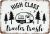 Camping Decor High Class Trailer Trash Camping Camper Boho Decor Vintage Metal Tin Sign Funny Decor Gifts Poster Plaque 8×12 inch