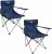 Folding Camping Chair With Carry Bag With Cup Holder Pack Away 51cm X 81cm Blue Pack Of 2