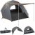 Camping Tent, 3 Man Pop Up Tent Automatic Instant Three Layer Waterproof 4 Season Large Dome Tent & Shelters with Extended Floor Mat Porch 2 Hall Poles Removable Rainfly