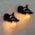 EBION Coach Lantern Outdoor Wall Lights,2 Pcs Traditional Vintage Retro Outside Lights,Black Outdoor Lantern Wall Lamp Porch Light for Garden Garage Patio Corridor Doorway,E27 Socket,Bulb Not Include