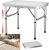 Lightweight Folding Table Extra Strength Camping Buffet Trestle Table for Indoor Outdoor, with Carrying Handle Foldaway Table, Aluminium Folding Table for Wedding Market Garden Party Picnic BBQ