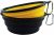 Large Silicone Collapsible Dog Bowls Foldable Pet Dog Cat Food Water Bowl, Pack of 2 (Yellow+Black)
