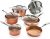 Gotham Steel Hammered 15 Pc Ceramic Cookware Set Nonstick, Deep Copper Pots and Pans Set Non Stick with Induction Cookware, Cooking Utensils & Steamer, Non Toxic PFOA PFOS Free, Oven & Dishwasher Safe