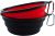 Large Dog Bowls Food Grade Silicone BPA Free Foldable Travel Dog Bowl, Pack of 2 (Red+Black)
