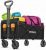 Festival Trolley Folding Trolley Cart with Wheels 100KG/220LBS – Portable Garden Wagon Cart with Drink Holders for Grocery Outdoor Sports Garden Camping