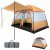 Treeboy 4 Person Family Camping Tent with Living Room & Bedroom – Extra Large 3000mm Waterproof PU PE Tarp Mesh Windows and Portable with Bag, Top Light Hook Sun Shelter for Backpacking Hiking