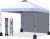 MASTERCANOPY Durable Ez Pop-up Gazebo Tent with 1 Sidewall (2x2M,White)