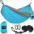 Kootek Camping Hammock 400 lbs Capacity, Portable Hammocks with Tree Straps & Attached Carry Bag, Camping Essentials Gear, Perfect for Outside Indoor Hiking Beach Backpack Travel