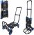 Move-It 2-in-1 Sack Truck, Folding Hand Truck Trolley, Platform Cart Dolly, Heavy-Duty Sack Barrow, 120kg/70kg Load Capacity, Black