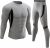 UNIQUEBELLA Mens Thermal Underwear Set Long Sleeve Tops Long Johns Thermal Base Layer Bottom Fleece Lined Quick Drying