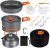 OVERMONT Camping Cookware Set Outdoor Cooking Kettle Mess Kit Pots Pans Ultralight Portable for Backpacking Hiking Picnic Fishing Mountaineering