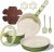 CAROTE 11pcs Ceramic Cookware Set, Pots and Pans Set Non stick, Induction Kitchen Cookware with Removable Handle, Dishwasher & Oven Safe, RV/Camping Cookware, PFOA Free, Green