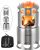 Lixada Camping Stove Stainless Steel Lightweight Wood Stove Alcohol Stove Burner for Portable Outdoor Camping Cooking Picnic BBQ