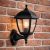 Outdoor Wall Light Black Lantern Traditional E27 Mains Power Full Weatherproof (Black 1 PIR)