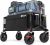 Portal Beach Trolley on Wheels for Sand with Brakes All Terrain Big Wheels Festival Camping Trolley Folding Beach Wagon Garden Trolley Supports 110kg Heavy Duty Collapsible