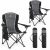 ALPHA CAMP Set of 2 Camping Chairs for Adults Folding Chair Outdoor with Cup Holder Heavy Duty Camping Chairs Up to 160kg, Lightweight And Portable