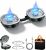 HOMGEN Portable 2 Burner Camping Stove Gas – Foldable Camping Gas Stove with 20000 BTU Adjustable Burners & Piezo Ignition – Lightweight Gas Stove for Camping BBQ Emergency Cooking